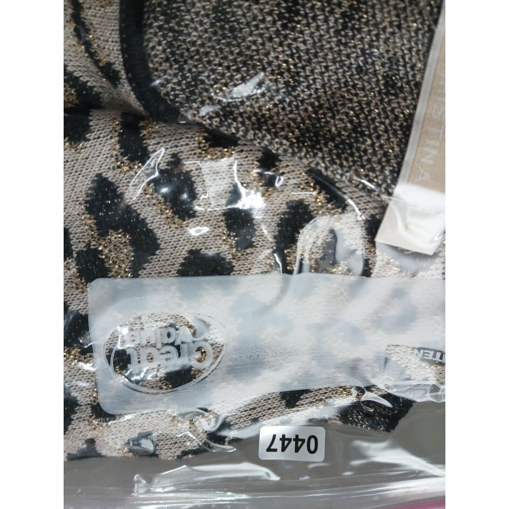 Christina Leopard print sweater with gold accents Size Large - Picture 8 of 8